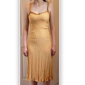 Faithfull Yellow Plaid Dress